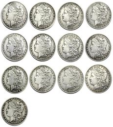 US 13pcs Morgan Dollars 18781893 CC Different Dates Mintmark craft Silver Plated Copy Coins metal dies manufacturing 257930581045414