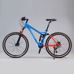 26 inch Downhill Mountain Bike Aluminium Alloy Mountain Bicycle Soft Tail Dual Shockingproof Bike Oil Brake Bicycle Off-road MTB