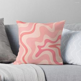 Pillow Liquid Swirl Retro Contemporary Abstract In Soft Blush Pink Throw Sofas Covers Cusions Cover
