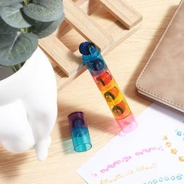 6 Pcs/set Creative No Need Inkpad Toy Stamper Sets DIY Student Drawing Supplies Diary Decor Painting Roller Stamper