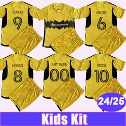 24 25 Columbus MORRIS Kids Kit Soccer Jerseys NAGBE CUCHO ROSSI Home Child Suit Football Shirt Short Sleeve Uniforms