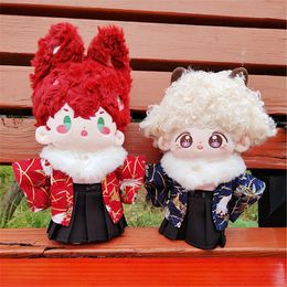 In Stock 20cm 4pc/set Doll Clothes No Attribute Kimono White Crane Japanese Style Doll's Clothes Outfit for Plushies Toys Gift