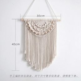 Tapestries Hand Woven Tapestry Cotton Rope Diiy Wall Decoration Small Items Nordic Storm Simia
