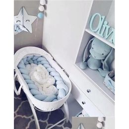 Baby cribs säng stötfångare knut kudde kudde för pojkar flickor fyra flätor barnsäng crib protector cuna para rum dekor droppe leverans barn matni otwya