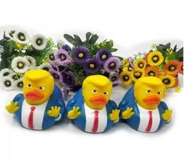 DHL Duck Bath Toy Novelty Items PVC Trump Ducks Shower Floating US President Doll Showers Water Toys Novelty Kids Gifts Whole 3444750