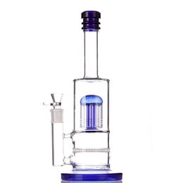 Classic thickened glass large glass hookah, pipe and smoking set with double-layer filtration, 13 inches