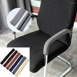 Chair Covers Soft Computer Swivel Armrest Cover 45cm Solid Colour Skin-friendly Knitted Padded Arm Rest With Zipper Household Items