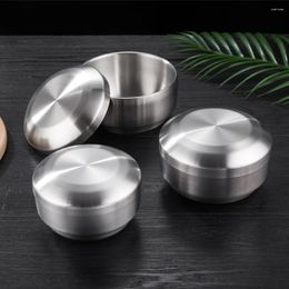 Bowls Thickened Soup Bowl With Lid Stainless Steel Dipping Cubilose Salad Metal Compact Multi-function Child