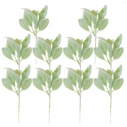 Decorative Flowers 10 Pcs Imitation Plants Decorations Layout Stems Artificial Branch Outdoor Greenery Polyester Cloth Fake Simulation Model