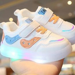 Baby Led Shoes For Boys Girls Luminous Toddler Shoes For Kids Soft Bottom Sneakers With LED Lights Glowing tenis 240411