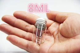 Decorative Figurines 10PCS 22 40mm 8ml Glass Containers Bottle Jars Decoration Jar Message Vials With Screw Cap Mini DIY Ornaments