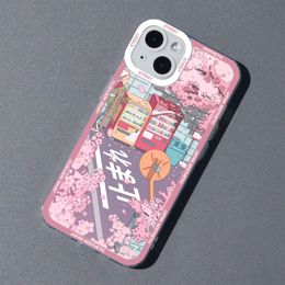 Japan Anime Scenery Aesthetic Tram Moun Fuji Phone Case For iPhone 13 15 11 12 14 Pro Max Mini Landscape Clear Soft Cover Shells