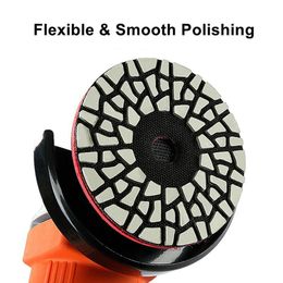 1pc 4 Steps Diamond Polishing Pads 4 Inch Dry Polishing Pads For Granite Marble Quartz Stone Countertop Tiles Sanding Disc