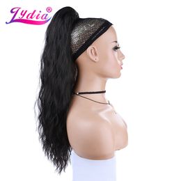 Lydia Synthetic Hairpiece Claw Long Wavy Hair Curly 20Inch Ponytail Hair Extensions All Colors Available 50cm Brown Blonde
