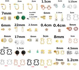 NEW 925 Sterling 100 Silver Bear Stud Earrings Classic Pierced Stud Earrings Jewellery Manufacturers Whole 5278555