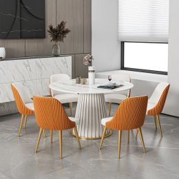 Centre Round Dining Tables 4 Chairs Withe Hallway Rock slabs Living Room Dining Tables Small Tv Esstische Set Furniture WW50DT