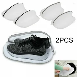 Laundry Bags 2 Pcs Mesh Bag Shoes Travel Shoe Storage Portable With Zips Anti-deformation Protective Clothes Organizer