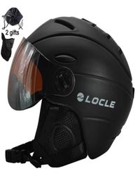 Ski Helmets LOCLE Skiing Helmet Winter Outdoor Sports Men Women Snowboard Snow Skateboard With Goggles Visor7848000