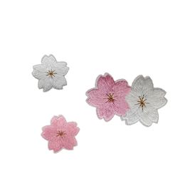 10pcs Embroidered Cherry Blossom Patches, Handmade Diy Clothes Backpacks Hats Scarves Boxes Socks Patches Flower Stickers