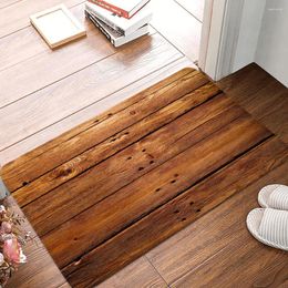 Bath Mats Wood Bathroom Mat Door Products 40X60CM Rug Carpet Warm Floor For Hallway On The Doormat Rugs