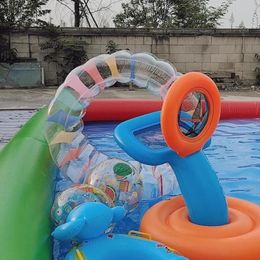 Inflatable Water Wheel Giant Water Beach Toy Floating Tubes Colorful Swimming Pool Floats for Backyard Children Kids Yard Lawn