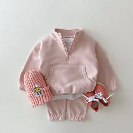 Trousers Baby Boy Girl Clothes Set Infant Kids Cotton Tops Jacket Pants Suit Toddler Boys Sweatshirt Trousers Clothing 2pcs/set Tracksuit