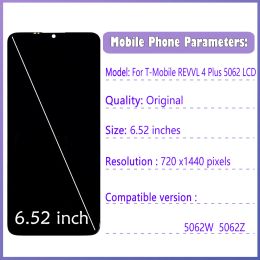 Original 6.52" For T-MOBILE REVVL 4+ PLUS LCD Display Touch Screen Assembly Replacement For T-Mobile 5062W 5062Z Display