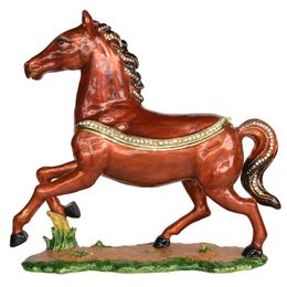 Decorative Figurines Big Horse Trinket Box Metal Figurine Jewellery Organisers Home Decor Tabletop