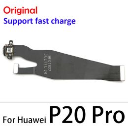 100% Original USB Charging Port Board Flex Cable Connector For Huawei P9 P10 P20 P30 P40 Lite Plus Pro E Replacement Parts