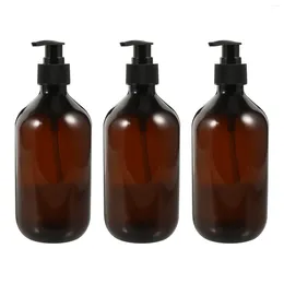 Storage Bottles 3 Pcs Dispensing Lotion Bottle Multipurpose Travel Liquid Container Pump Hand The Pet Press-type Laundry Detergent