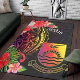 Carpets Kiribati Area Rug Tropical Hippie Printed Carpet Mat For Living Room Doormat Flannel Print Bedroom Non-slip Floor Style-3