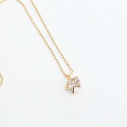 Womens Designer Kate Necklace Daily Accessories KS Sparkling Star Mini Earstuds Short Necklace Set In Two Colours