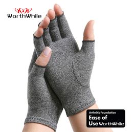 WorthWhile 1 Pair Compression Arthritis Gloves Wrist Support Cotton Joint Pain Relief Hand Brace Women Men Therapy Wristband7697935