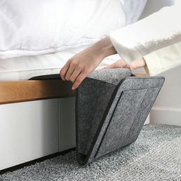Felt Bedside Storage Organizer Anti-slip Couch Storage Organizer Save Space Multipurpose for Bedside Sofa Wall Counter Side