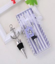 20 PiecesLot Beach Wedding souvenirs gift of Nautical Themed Anchor Bottle Wine Stopper gifts For Guests and Party Favors8991331