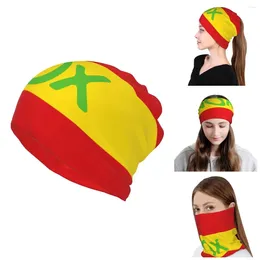 Berets Spain Flag Vox Bandana Winter Neck Warmer Skullies Beanies Caps Men Windproof Wrap Face Scarf For Ski Spanish Gaiter Headband