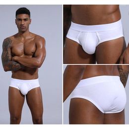 Underpants ADANNU!! Solid Men Briefs Soft Sexy Underwear Flexible Comfortable Cotton Panties Gay Perfect Curve
