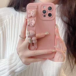 Pink Candy Girly Wristband Case For Realme 7 8 9 Pro Plus 9i 8i 6i 5i C2 C3 C11 C12 C15 C17 C20 C31 C21 C21Y C25Y C35 C30 Cover