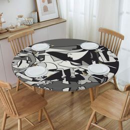 Round Fitted Pablo Picasso 1937 Artwork Table Cloth Oilproof Tablecloth 45"-50" Table Cover Backed with Elastic Edge