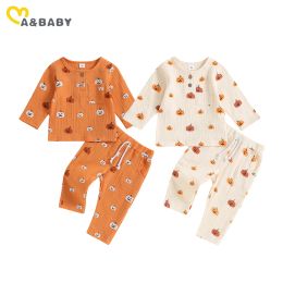 Trousers ma&baby 03Y Halloween Toddler Infant Newborn Baby Boy Girl Clothes Sets Pumpkin Print Long Sleeve Tops Pants Outfits CostumeS