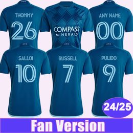 24 25 Sporting Kansas Mens Soccer Jerseys PULIDO GERSO SALLOI THOMMY Away Football Shirt Short Sleeve Adult Uniforms