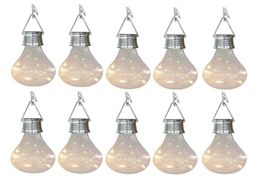 10X Solar Light Bulbs Outdoor Waterproof Garden Camping Hanging LED Light Lamp Bulb Globe Hanging Lights for Home Yard Christmas H5050903