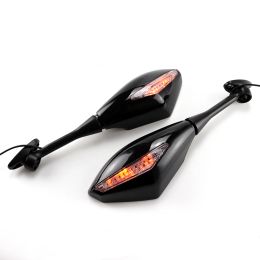 Turn Signal Integrated Mirrors LED Light For Honda CBR600RR 2003-2017 CBR1000RR SUZUKI Motorcycle Wide View Rearview Mirror