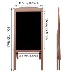 Wooden A Frame Chalkboard Sign Standing Pavement Chalkboard Easel Magnetic Blackboard Display Stand Sandwich Board