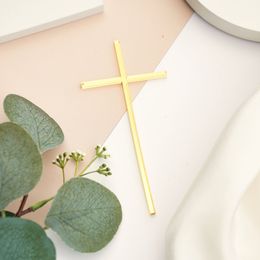 Long Cross Cake Charm Mirror Acrylic Cross For Cake Christening Cake Topper Baptism Cake Charms Silver Gold First Holy Communion