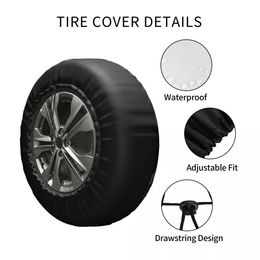 Confident Cat Spare Wheel Tire Cover Case for Painter Animal Waterproof Dust-Proof Vehicle Accessories 14" 15" 16" 17" Inch