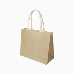 Gift Wrap Jute Folding Shopping Bag A4 Linen DIY Environmental Protection Tote Ins Custom