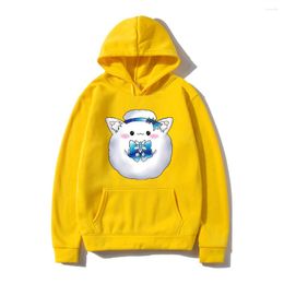 Women's Hoodies Hololive English VTuber Yukihana Lamy Yukimin Hoodie Women Autumn Winter Kawaii Pattern Unisex Cartoon Hooded Sweatshirt