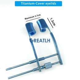 1pcs Titanium Alloy Medical Ophthalmic Speculums Eye Speculums Straight/Curved Ophthalmic Instrument