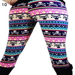 Christmas Women's Leggings Pants Snow deer print cropped stretch pants High Waist Leggings 18 Colour Ladies Christmas Party Pants